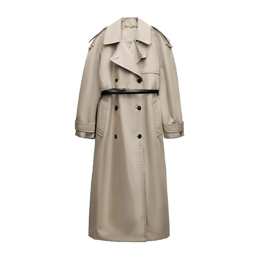 2024 осенне-зимняя новая женская модная двубортная свободная повседневная