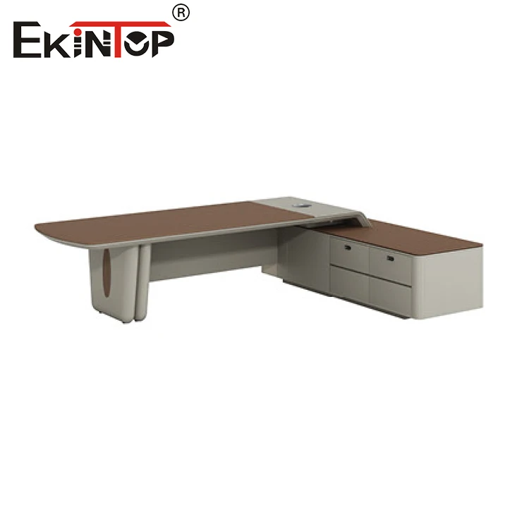 Современный стол менеджера мебели L-образной формы роскошный деревянный офисный