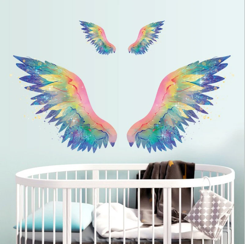 Angel Wing Art Sticker Removable DIY Background Wall Decoration for Living Room,Bedroom,Kitchen,Bathroom
