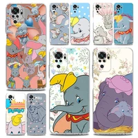 disney cartoon cute dumbo phone case for xiaomi redmi note 11 9s 9 8 10 pro 7 8t 9c 9a 8a k40 pro 11t 5g soft clear cover coque
