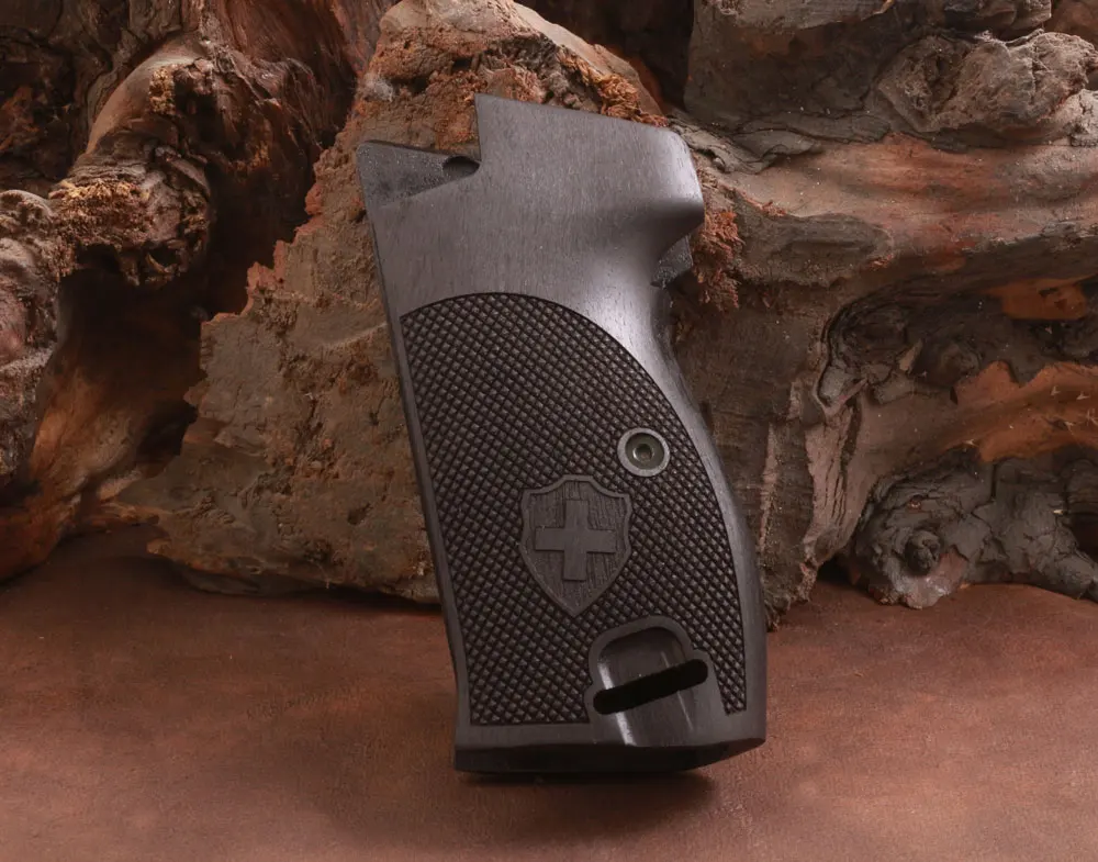 

Ksd SIG P210 Heavy Frame P210-5 / P210-6 (with lanyard ring) model Compatible Exotic Cocobolo Wood Grip for Replacement