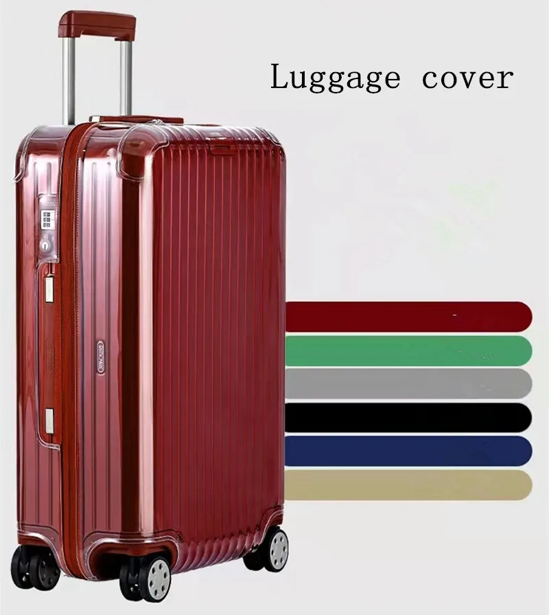 PVC Transparent Luggage Cover for Rimowa Thicken Clear Suitcase Covers With Zipper Travel Protector Accessories