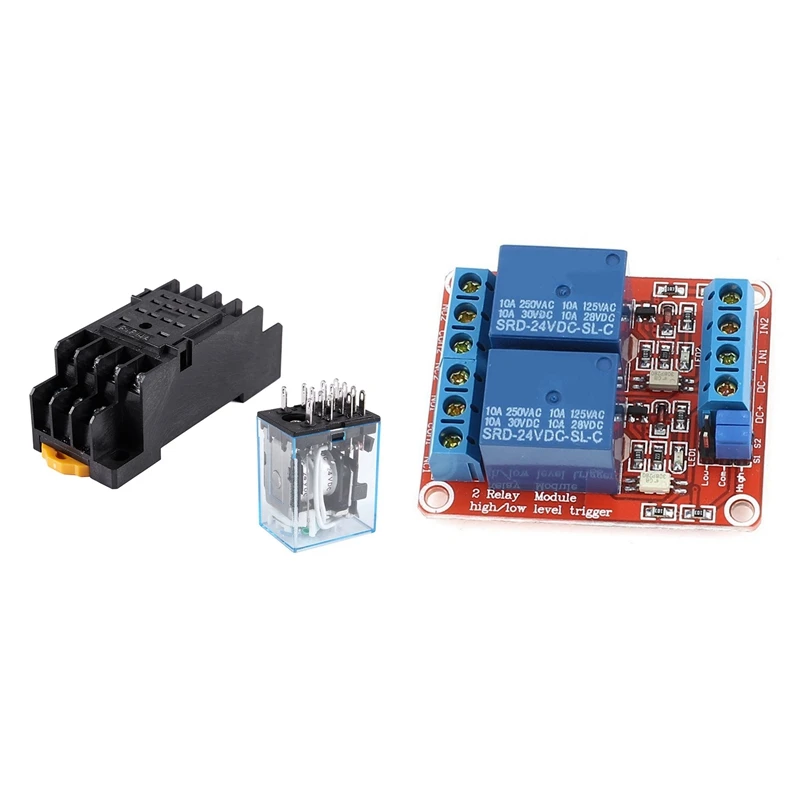 

1 комплект реле мощности катушки, монтажная розетка на DIN-рейку и 1 шт. Модуль платы расширения реле высокого/низкого уровня