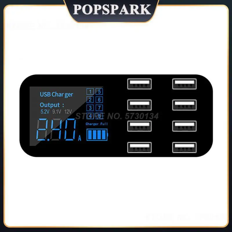 

With Lcd Display Car Phone Charger Adapter Cigarette Lighter 40w Multifunctional Car Charger Car Accessories 8 Port Usb