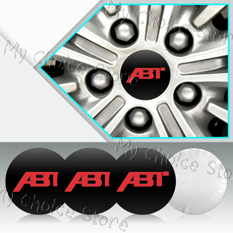 4 шт. 56 мм логотип ABT алюминиевая эмблема центра колеса автомобиля колпаки ступиц