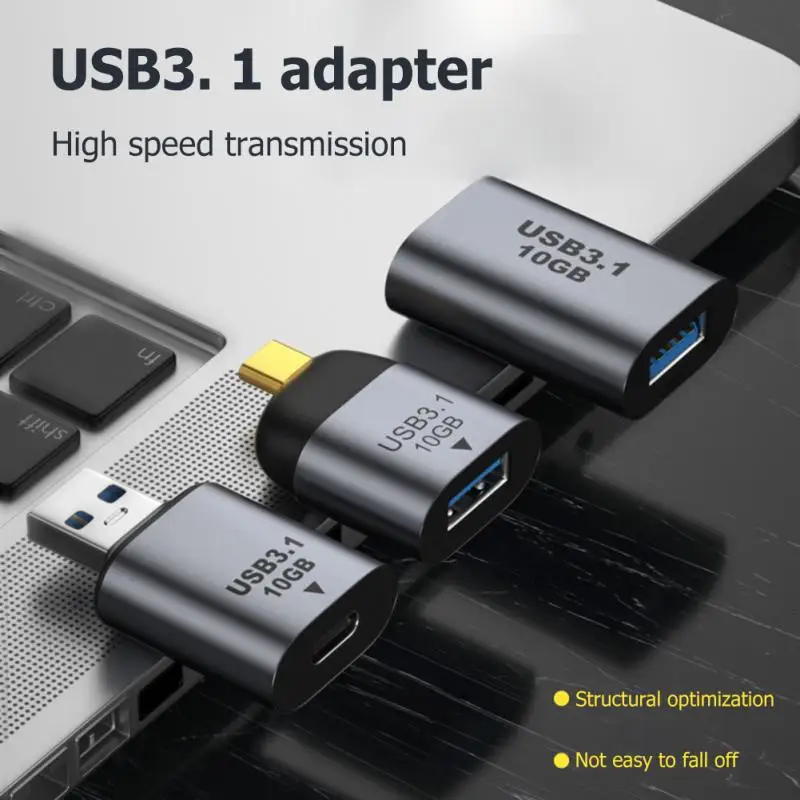 

Charging Adapters Usb 3.1 To Usb 3.1/type C Adapter High Speed Usb Extender Aluminum Phone Accessories Charging Data 10gbps