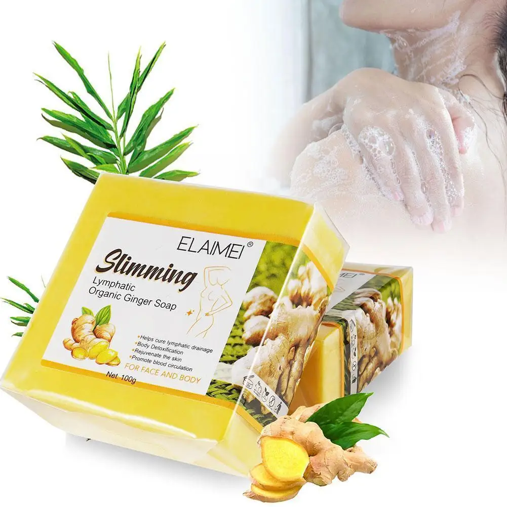 

Натуральное имбирное мыло для лимфатической детоксикации для похудения и сжигания тела, масло для здоровья, потеря веса, Эфирное мыло, имби...