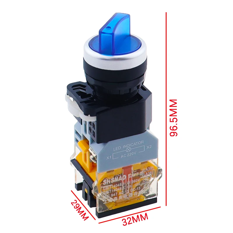 1 шт. светодиодный кнопочный переключатель с лампой 22 мм