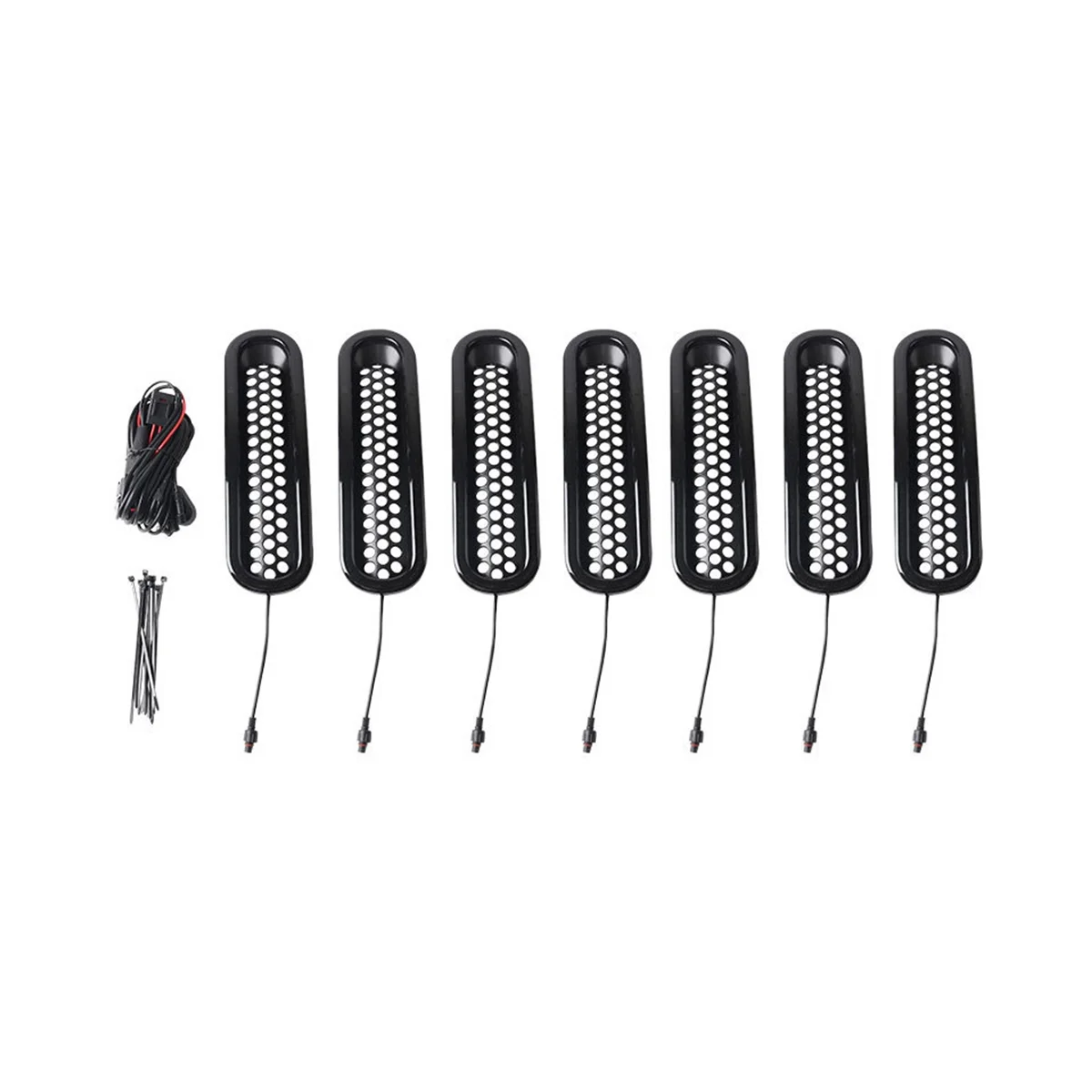 Воздухозаборная решетка средняя Φ белая (с светодиодный) автомобильная для