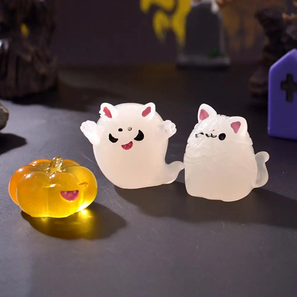 Подсветка для Хэллоуина очаровательные мини-фигурки призраков на Хэллоуин