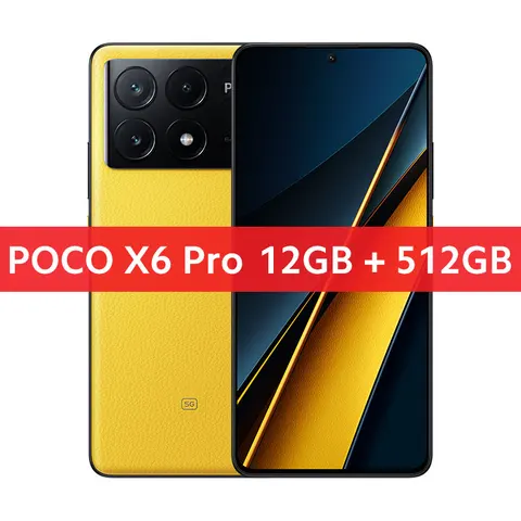 Смартфон POCO X6 Pro 5G с яркостью 8300 дюйма, 6,67 K, AMOLED-дисплей, 64 мп, 67 Вт, турбозарядка