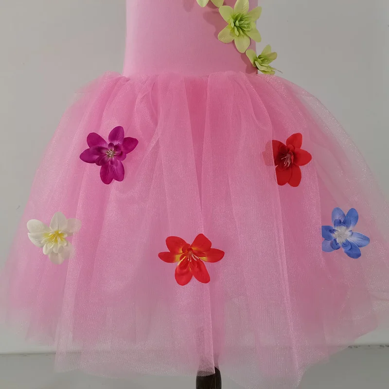 Балетное платье-пачка для девочек Тюлевое платье без рукавов гимнастическое