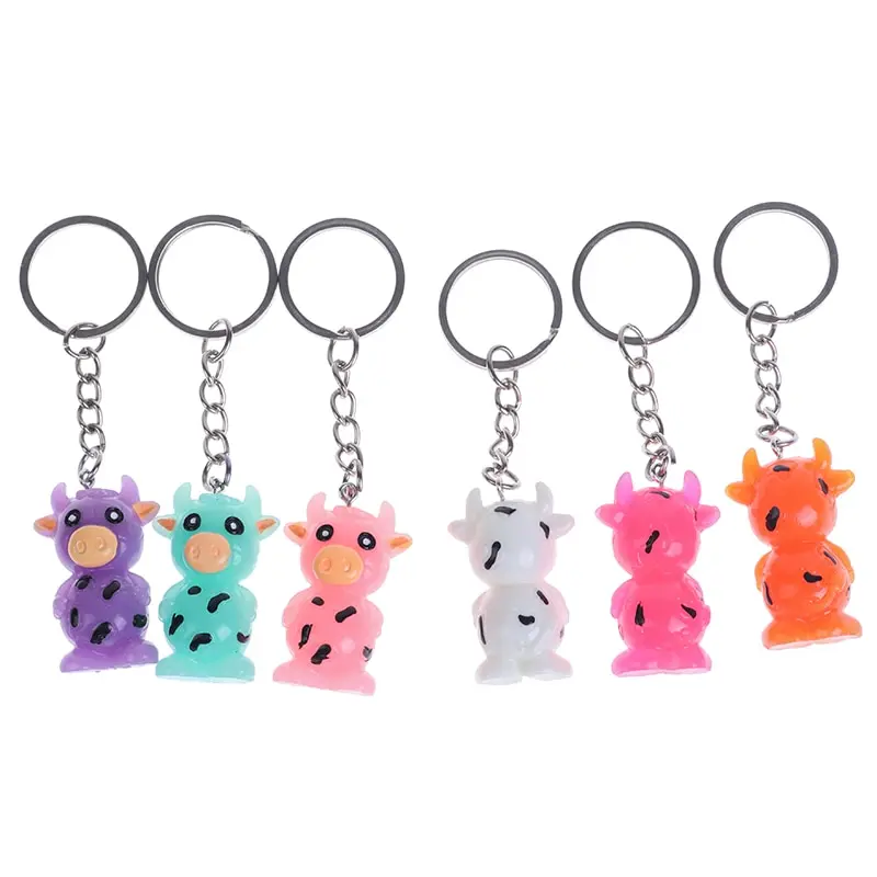 

Cute Cow Doll Keychain Lovely Cartoon Dairy Car Key Chain Girl Bag Pendant Accessories Keyring