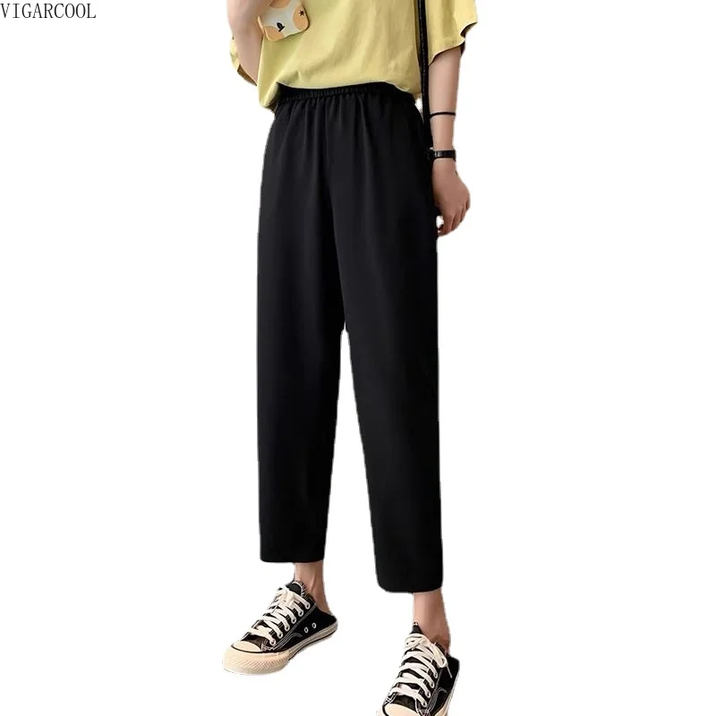

2023 New Summer Thin High Waist Slim Wide Leg Pants with Relaxed Drop and Straight Sleeve, Casual Halen Pants, Women's Fashion
