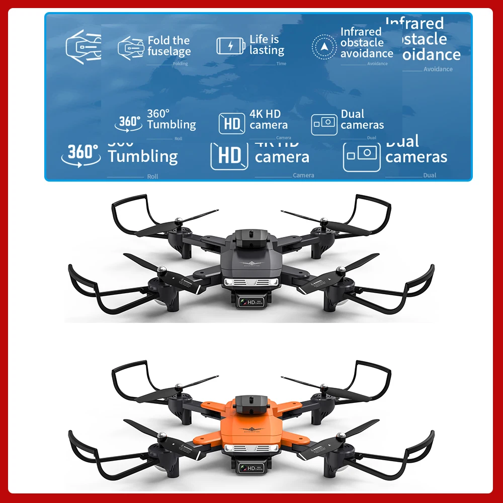 New Obstacle Avoidance KF617 Mini Drone 4K DUAL Camera Drone Wifi FPV Professional RC Drone Quadcopter Helicopter Toys For Kids enlarge