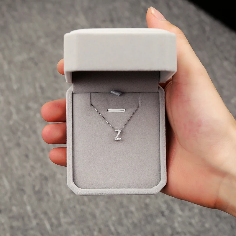

Z letter necklace female sterling silver simple personality niche pendant collarbone chain to send girlfriends gifts