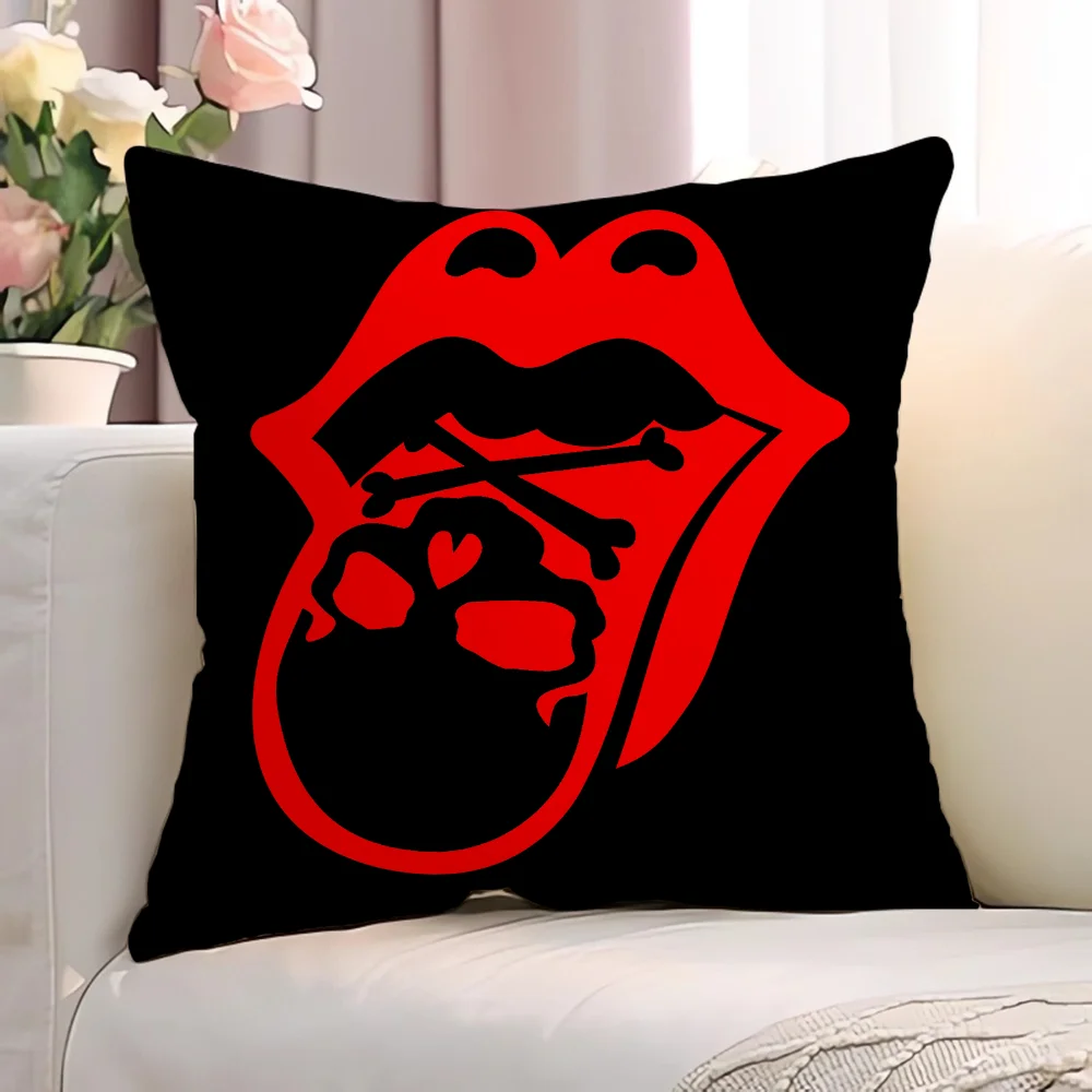 Наволочка R-rolling StonesS для дивана 45x45 см короткая плюшевая наволочка 40*40