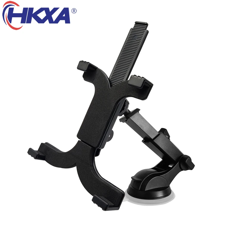 Автомобильный держатель для планшета HKXA, подставка для iPad Air 1 2 Mini 2 3 4 Pro 9,7 10,5, Универсальное крепление на лобовое стекло для Samsung Tab 7-12,9 дюймов