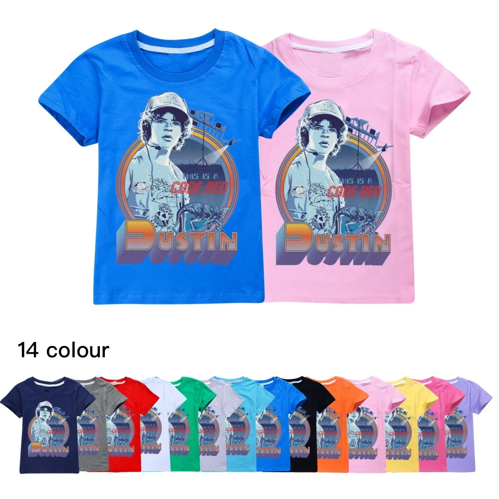 

Stranger Things 4 T Shirt Summer Fashion Short Sleeve O-neck Tees Popular TV Tee For Baby Boys Kids Casual Top Girls T-shirt