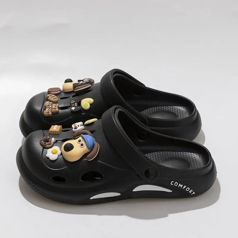 Фото Новинка 2023 года, мужская летняя одежда Eva Crocs Baotou, пляжные спортивные сандалии с толстой подошвой для вождения на открытом воздухе, мужские сандалии №4