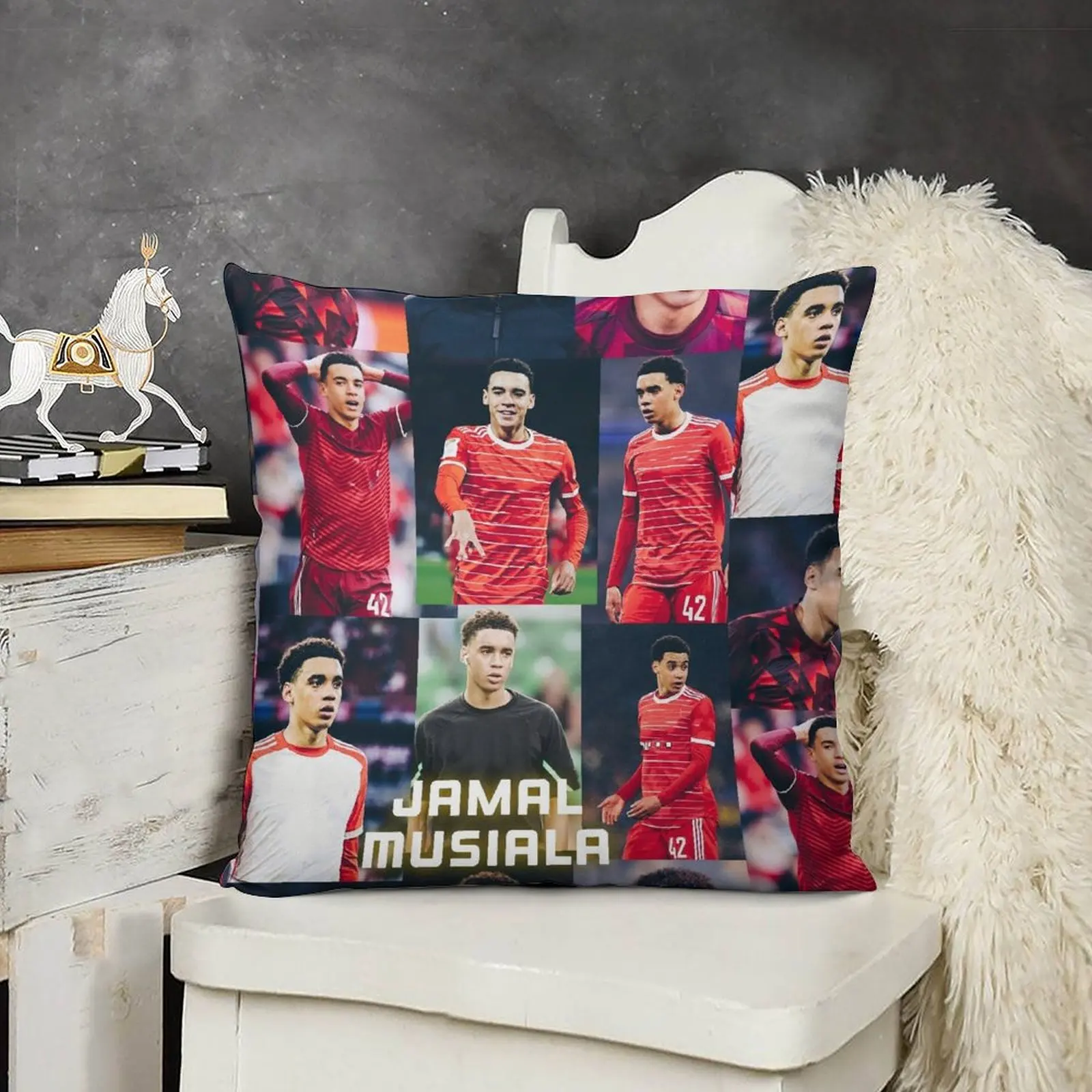 Jamal Musiala новая декоративная подушка подушки для сна мраморный чехол дивана