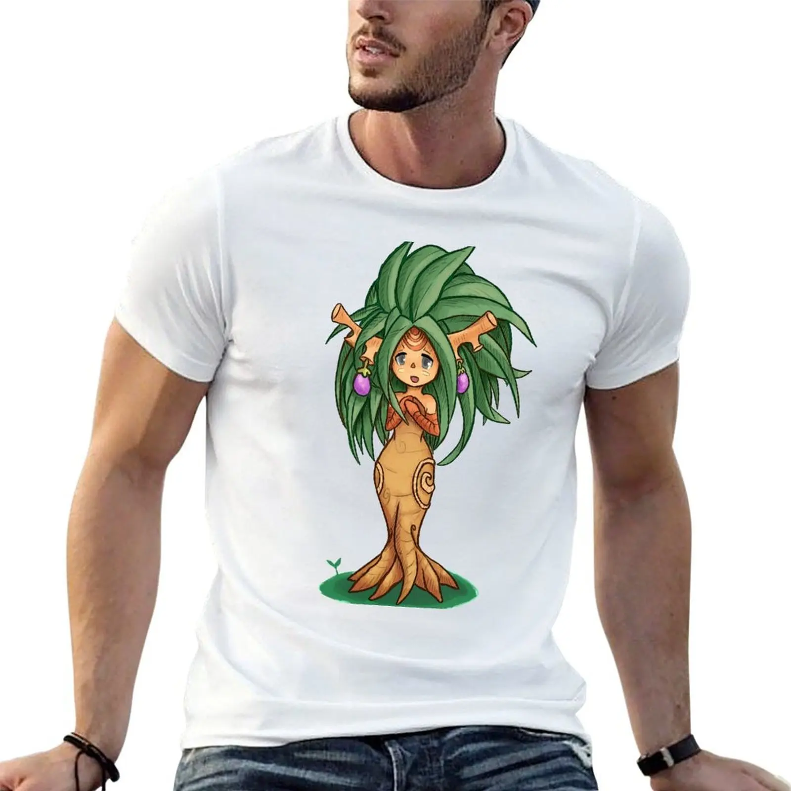 Фото Футболка Dryad Secret of Mana - Seiken Densetsu, удобная рубашка с короткими рукавами для тренировок №1