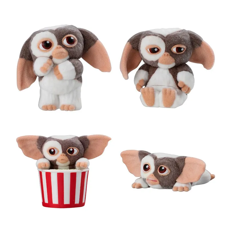 Фото Коллекционная мини-фигурка Bandai Gremlins Gizmo Flocked в капсуле Gashapon: персонаж фильма ужасов, настольное украшение, игрушка №4