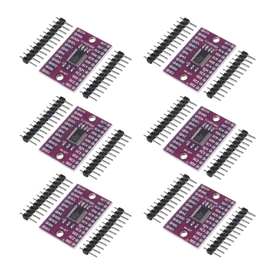 6 шт., Модульная плата мультиплексора TCA9548A I2C I2C, 8-канальная Плата расширения для Arduino
