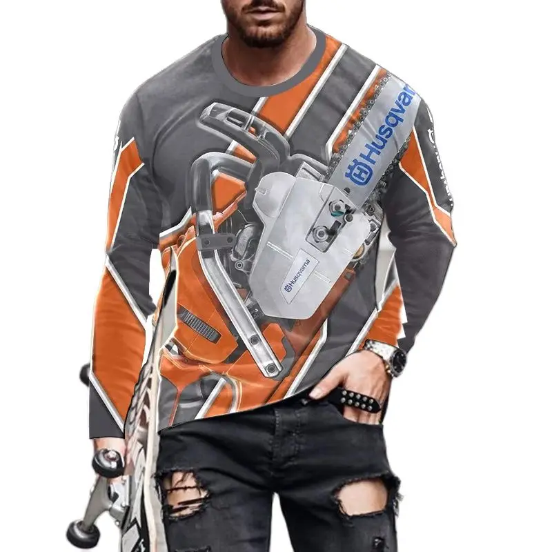 

Spring Autumn Makita Tools 3D Printing Long Sleeve T-shirt Loose O-Neck Long-Sleeved Casual Unisex Large Size Men Clothing S-5XL