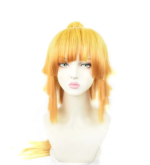 

Парик для косплея «желтый Демон», термостойкие искусственные волосы для косплея Kimetsu no Yaiba Agatsuma Zenitsu