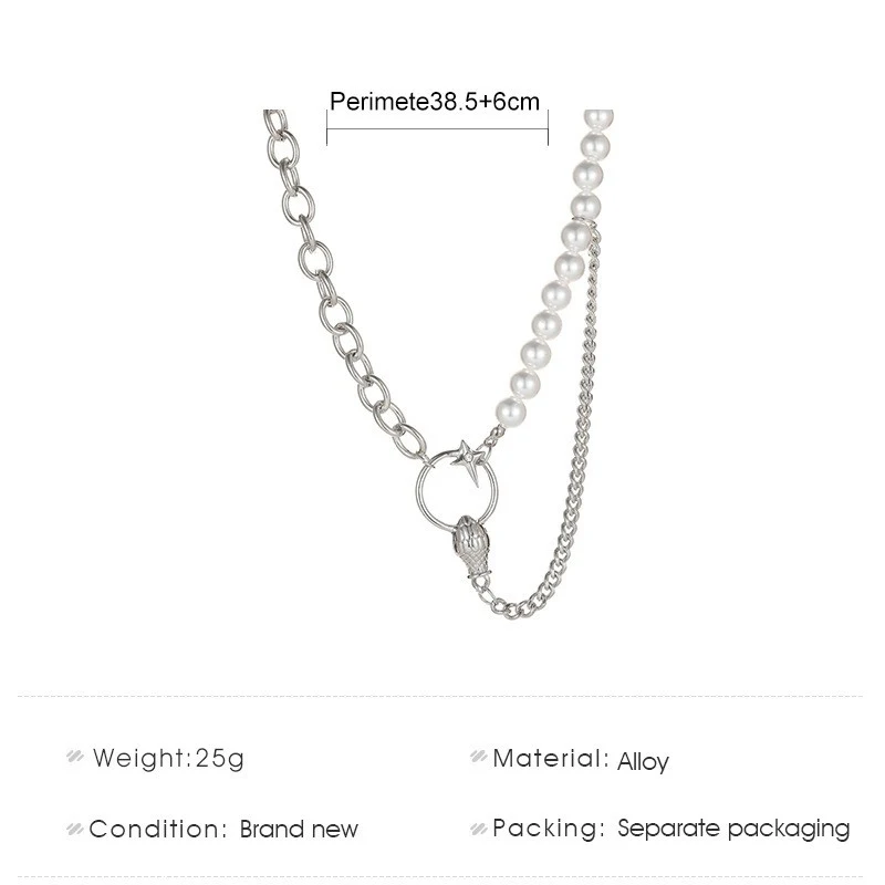 Модная цепочка до ключицы с жемчугом женское ожерелье в форме змеиной головы