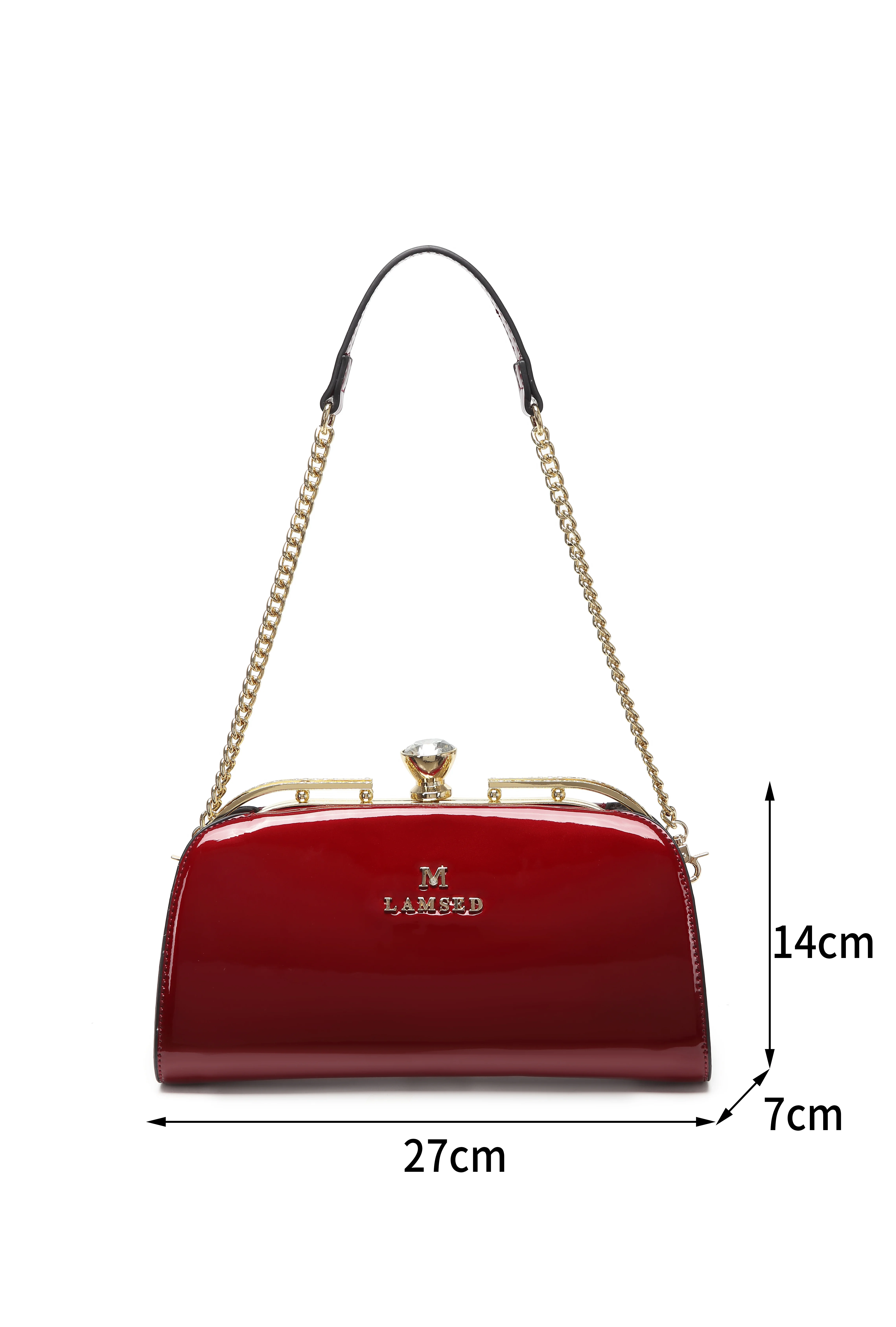 Handheld Bag With Diamond Inlaid Bag Aristocratic Temperament  Women's SHoulder Bag