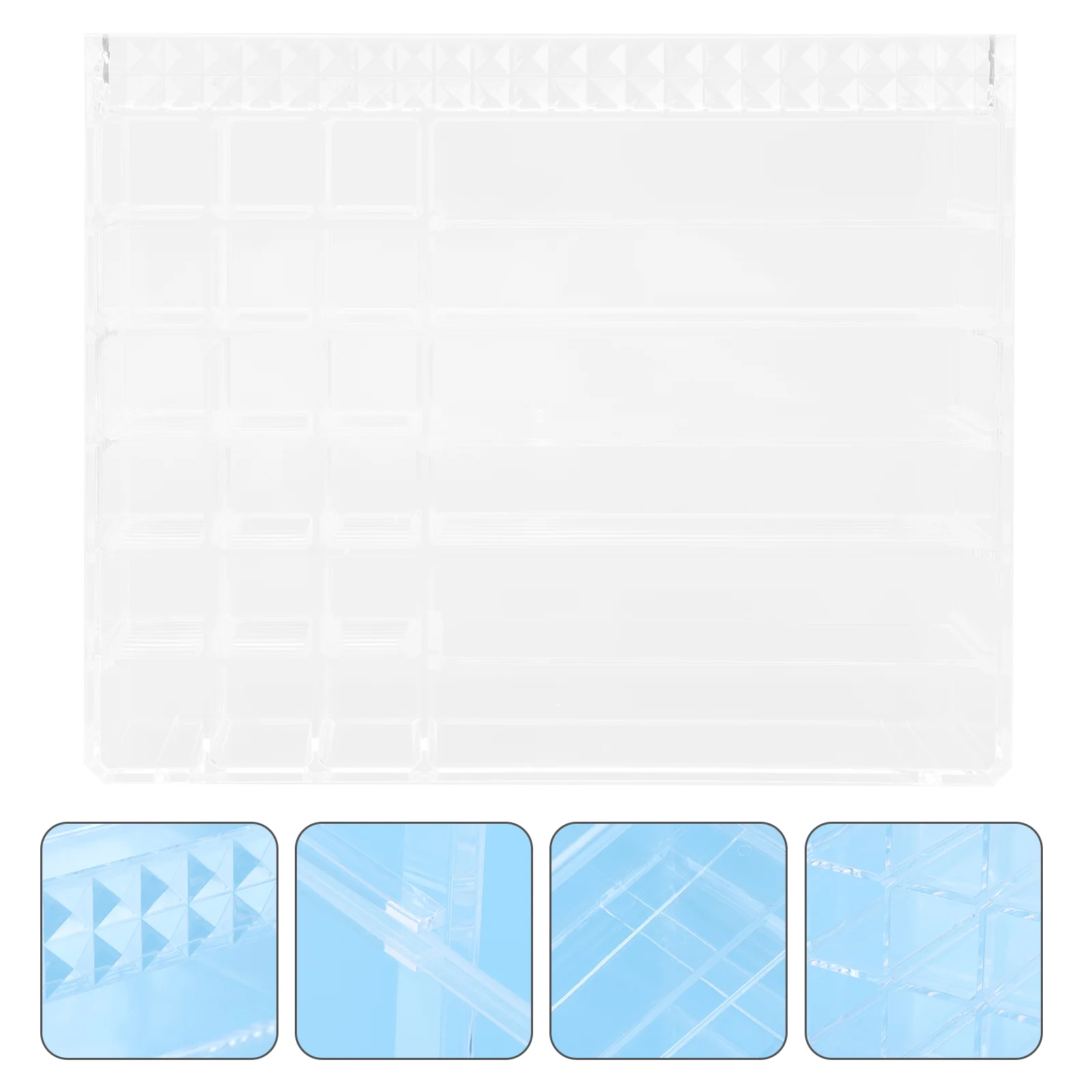

Organizer Acrylic Holder Makeup Drawer Countertop Lipstick Storage Tray Divided Lip Gloss Box Compartment