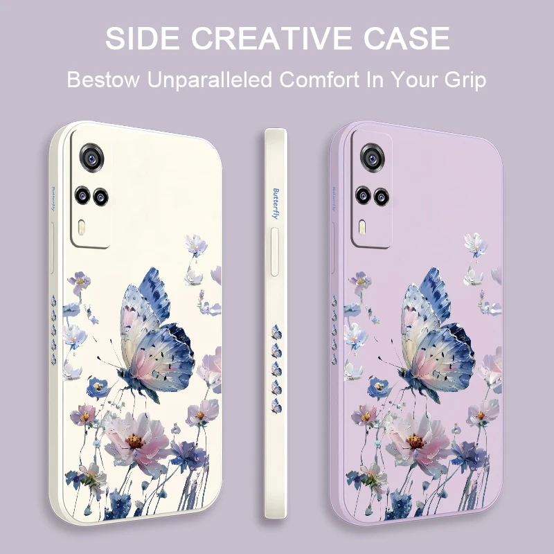 Милый чехол-бабочка для Vivo Y53S Y52 Y51 Y51A Y50 Y36 Y35 Y33T Y33S Y33 Y31 Y30G Y30I Y30 противоударный