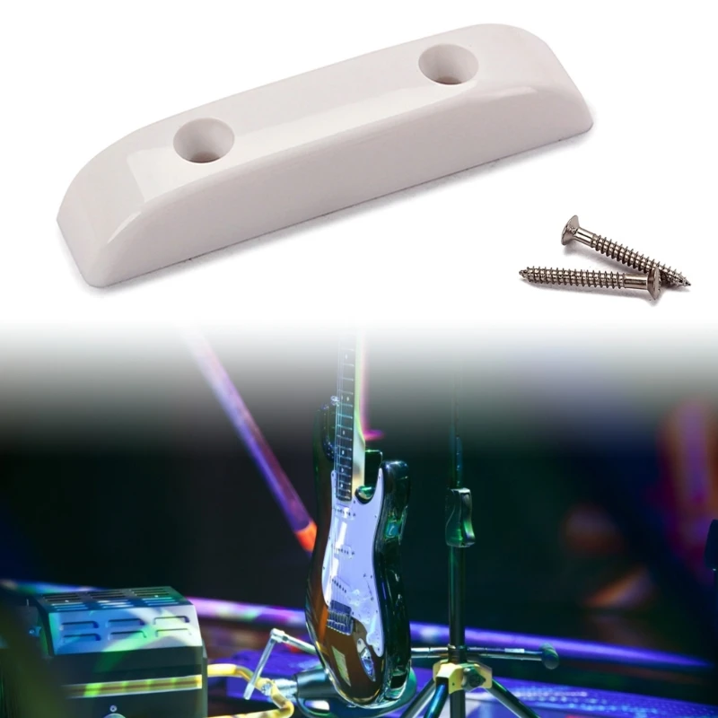 

White Vintage Style Bass Thumb Rest Finger Thumbrest Plastic Electric Bass Guitar Thumb Rest with Mounting Screws
