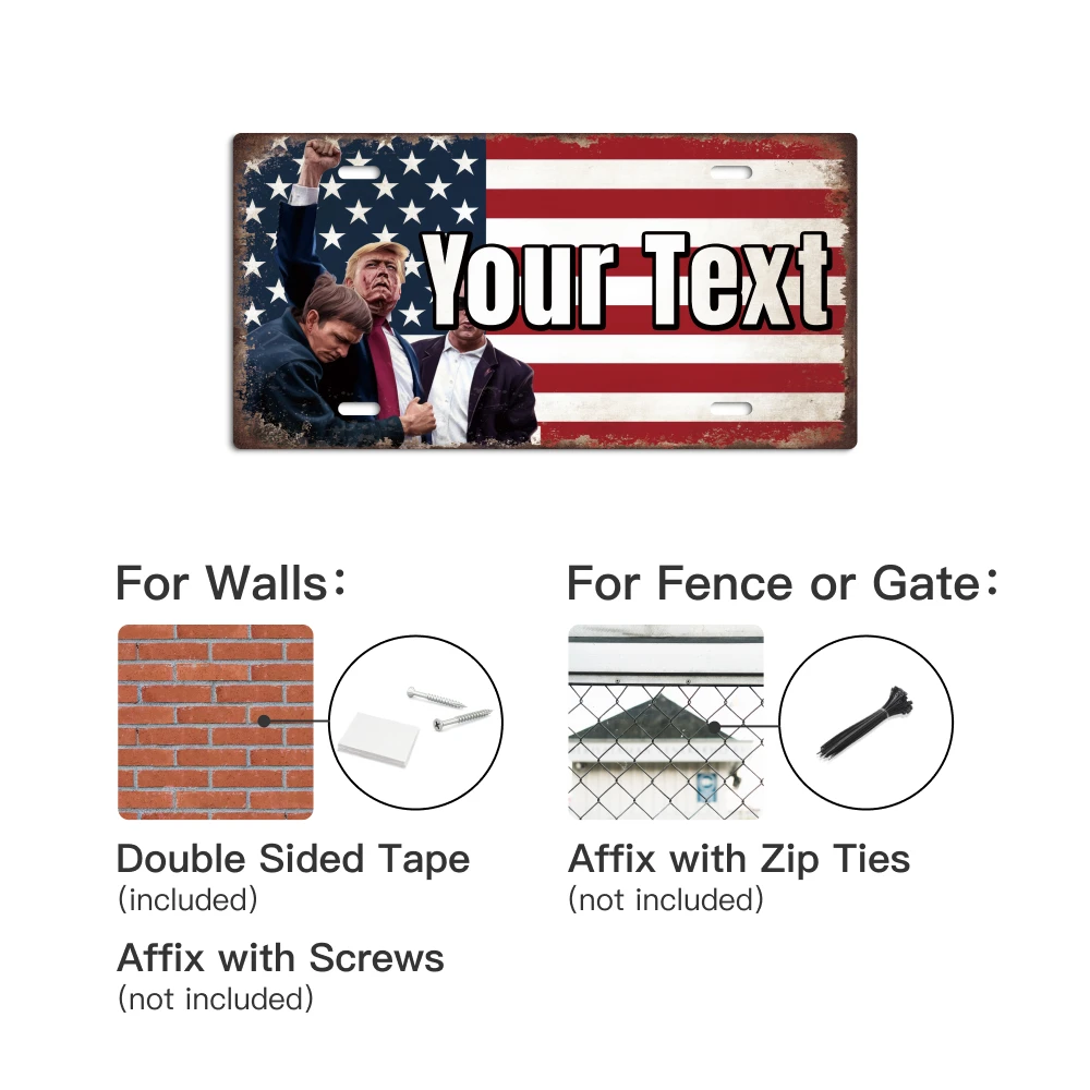 Putuo Decor 1 шт. винтажные металлические знаки на заказ номерной знак элемент Трампа