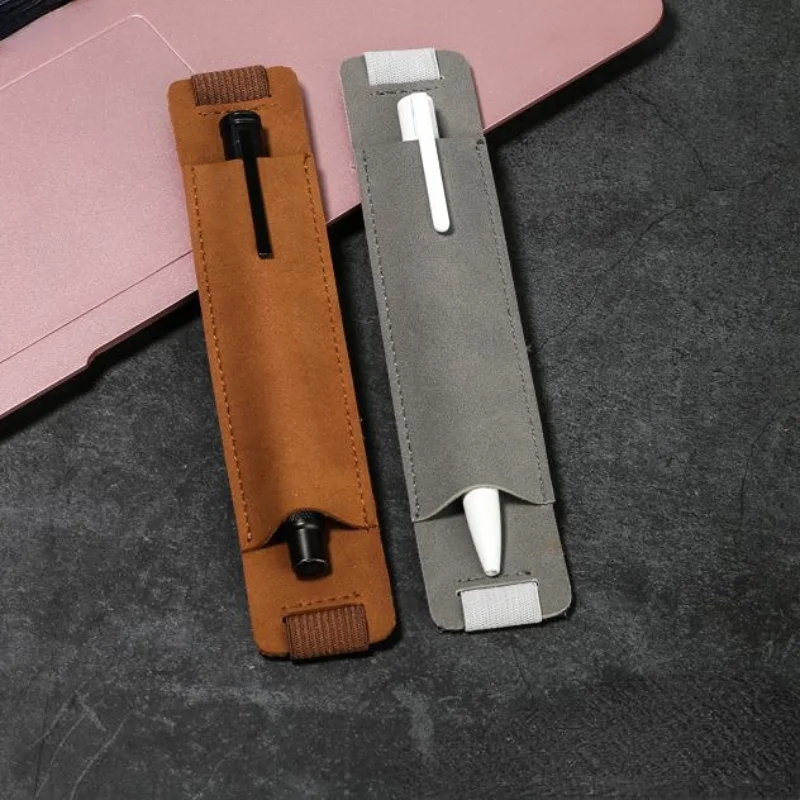 

Retro Pen Sleeve Notebook Rubber Band Pencil Bag Pen Holder Protective Cover Pencil Pouch Student School Office Supplies