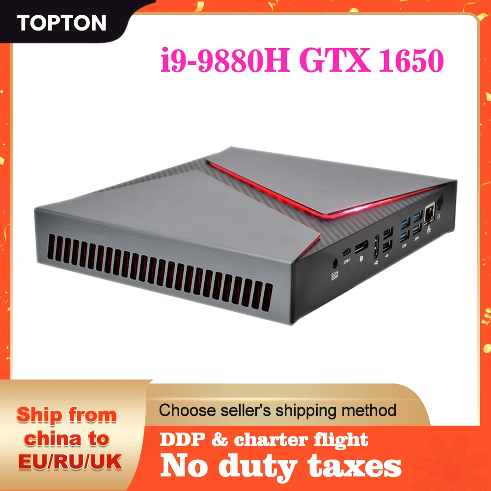

TOPTON Gaming Mini PC Intel i9 9880H i7 10750H i5 9300H GTX 1650 DDR4 NVMe SSD Desktop Computer NUC Windows 11/10 4K HD DP WiFi