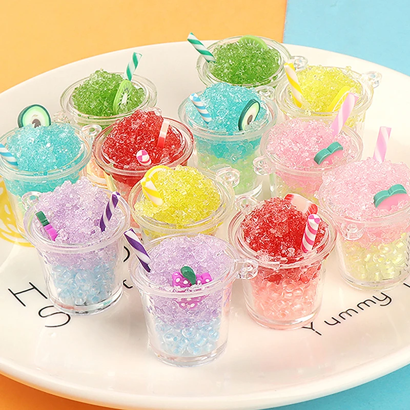 

Ювелирные аксессуары «сделай сам», люминесцентная каучуковая мультяшная миниатюрная имитация двух цветов, чашка с песком и льдом, игрушки, брелок, подвеска, украшение