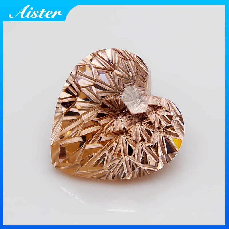 Новый Morgante 6x6 мм сердце пиротехническая огранка кубический цирконий камни