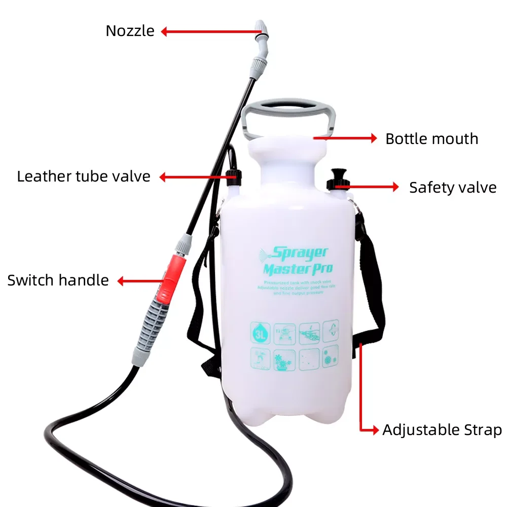 

3L Sprayer Handle Agricultural Sprayers Accessory Part Garden Weed Pest Control Sprayer Switch Head Watering Tool #YL23813