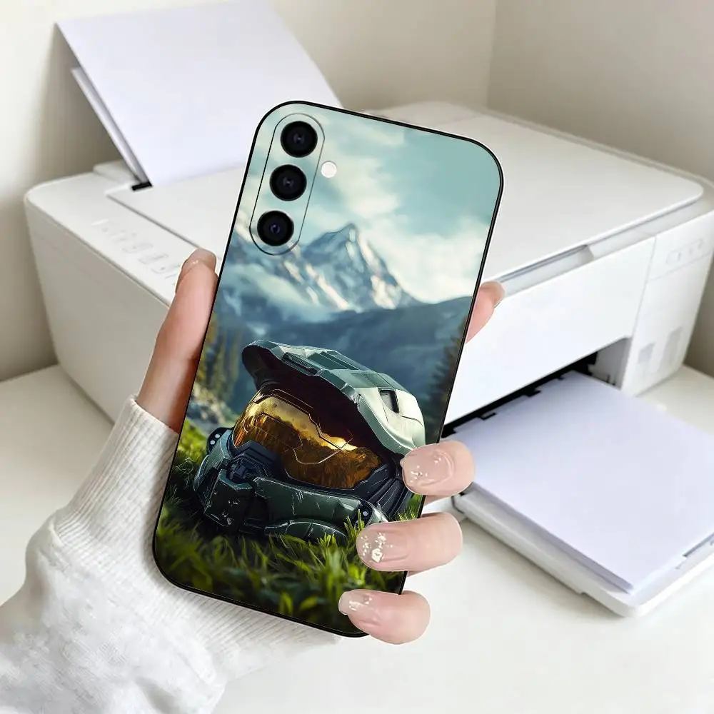 Фото Чехол для телефона Game Space H-Halos-es Gun Black из мягкого силикона для Samsung A73 20,21,22,31,32,52,53,72 №3