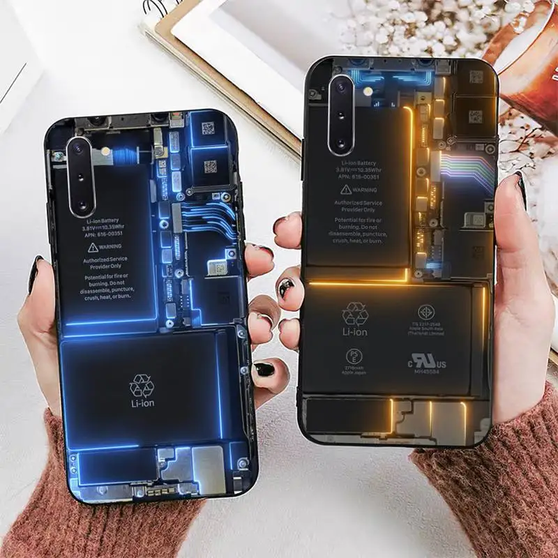 

Internal Circuit Board Phone Case for Samsung Note 5 7 8 9 10 20 pro plus lite ultra A21 12 02