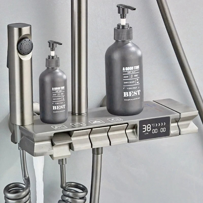 Новый Белый душевой набор с пианино для ванной комнаты