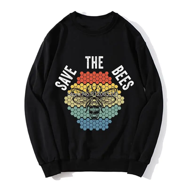 

A In A Honey Comb Save The Bees Cute Wholesome Bee Funny Humor Animal Hoodie Men O-neck Hoodies Fleece Sweater Sweatshirt