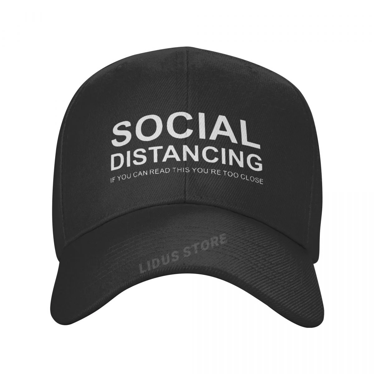 

SOCIAL DISTANCING IF YOU CAN READ THIS YOU'RE TOO CLOSE Letter Women Baseball Cap Summer Harajuku Print Snapback Hat