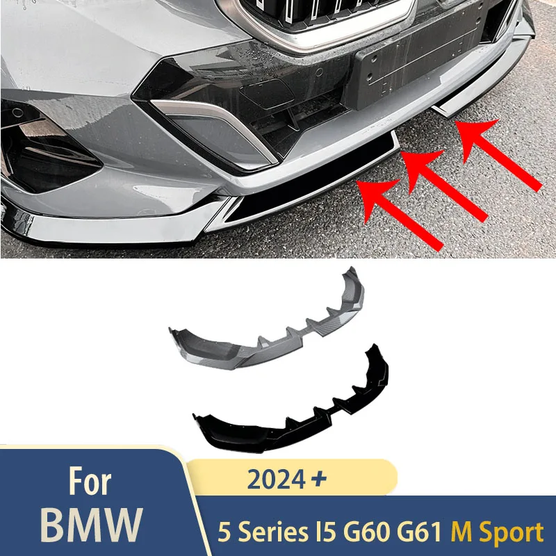 Фото M Sport 2024+ MP для BMW 5 серии I5 G60 G61, аксессуары, передний бампер, спойлер, внешний сплиттер, защита, украшение, комплекты кузова №1
