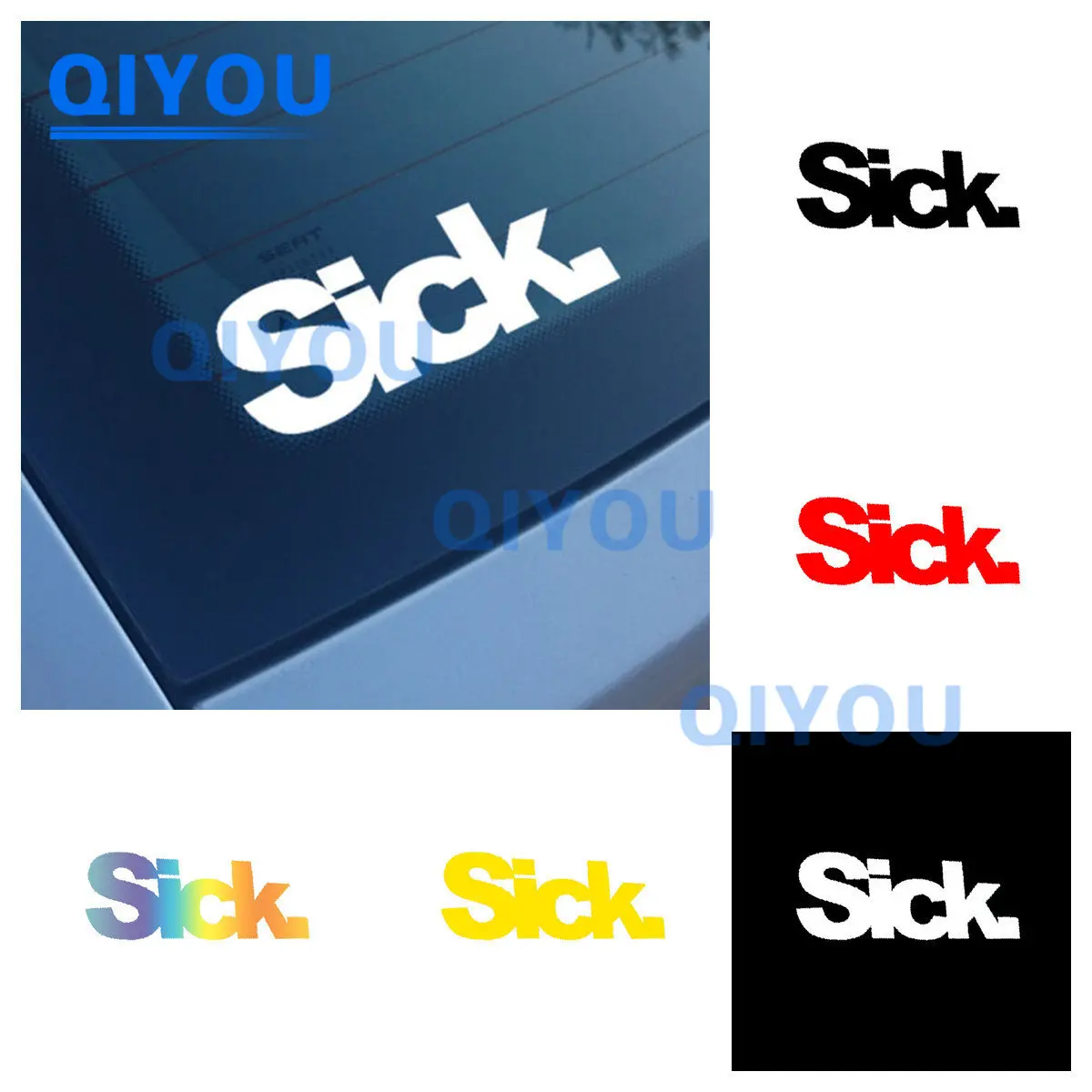 

Creative Decoration SICK Vinyl Car Sticker Suitable for Off Road Vehicle Fuel Tank Cap Surfboard Laptop Die-cut PVC Decal