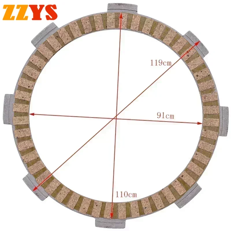 

119X110X91X3mm 8T Teeth Width 16mm Motorcycle Accessories Kelaf Fiber Friction Clutch Plate For Honda 80cc-500cc 400cc 200cc