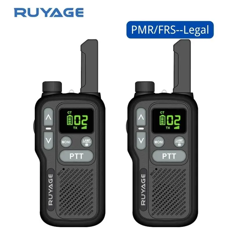 Ruyage Q18 Mini Walkie Talkie Rechargeable Walkie-Talkies 10Pcs PTT PMR446 Long Range Portable Two-way Radio For Hunting